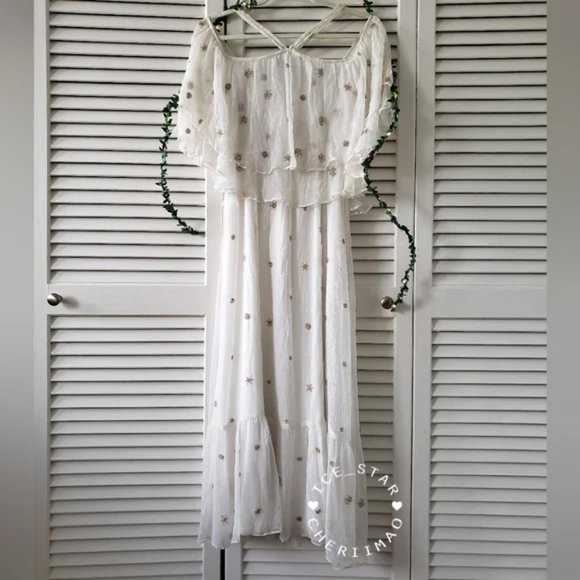 Free People x Ranna Gill NWT HTF Mila Cold Shoulder Dress - Picture 7 of 11